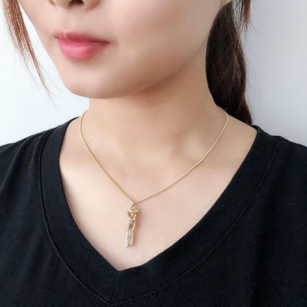 Emotional Elegance Brass Necklace