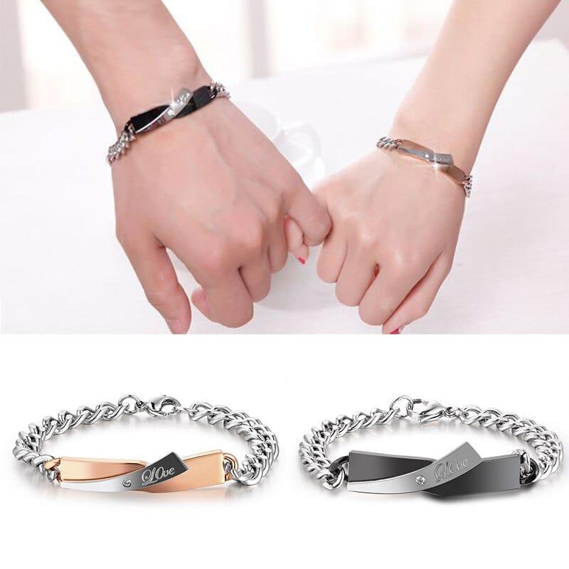 Romantic Stainless Steel Couples Bracelet