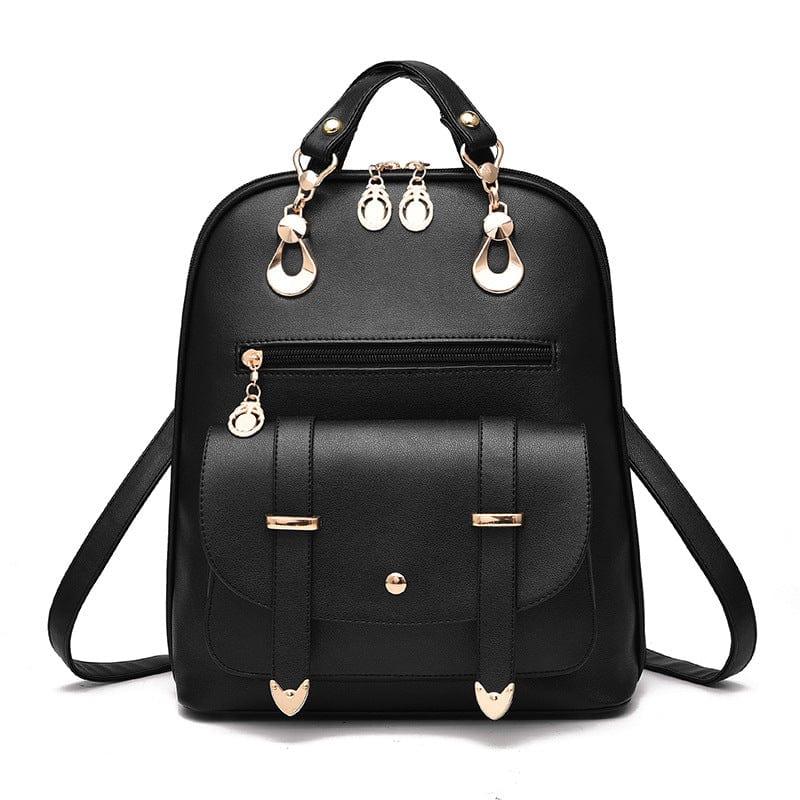 PU leather backpack