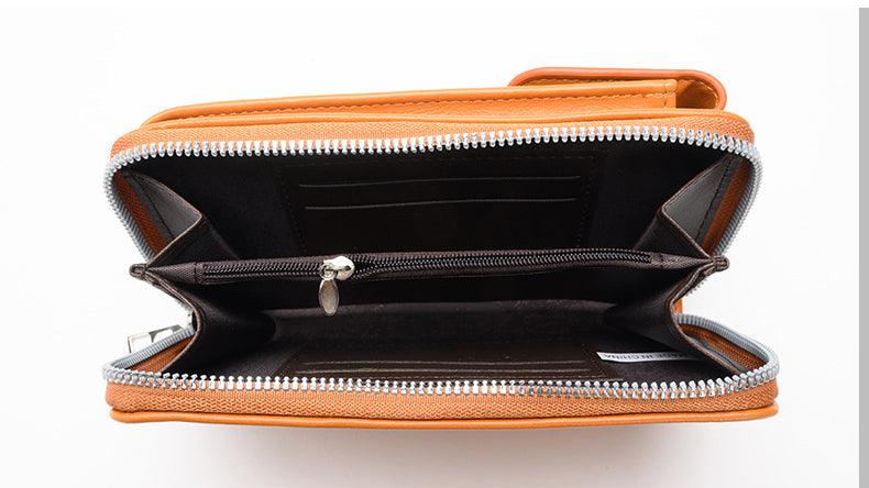 Leather Crossbody Phone Wallet