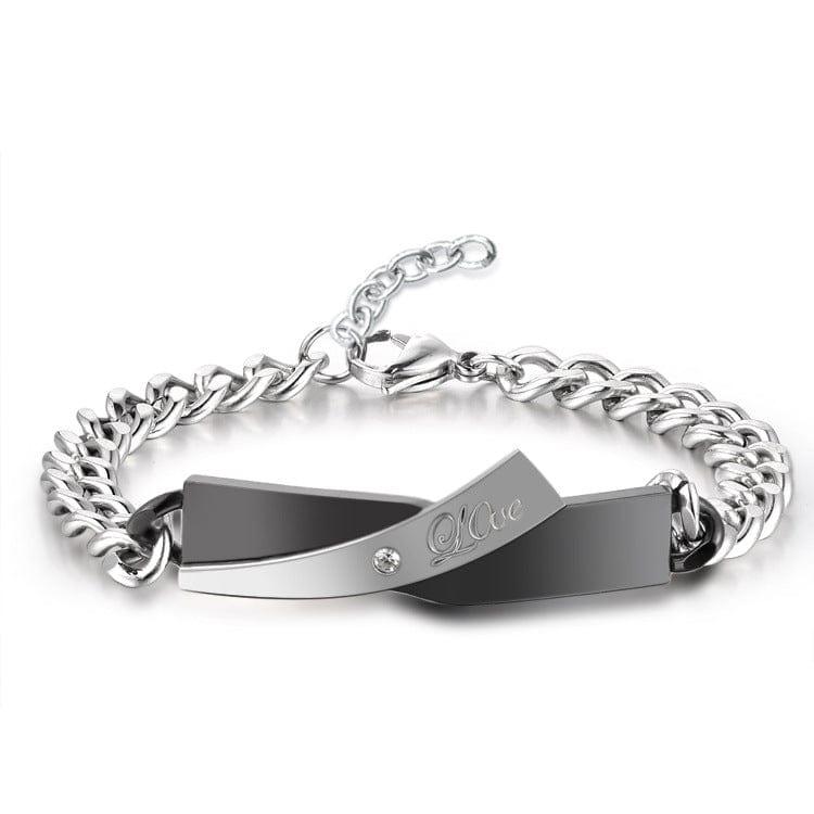 Romantic Stainless Steel Pair Bracelets