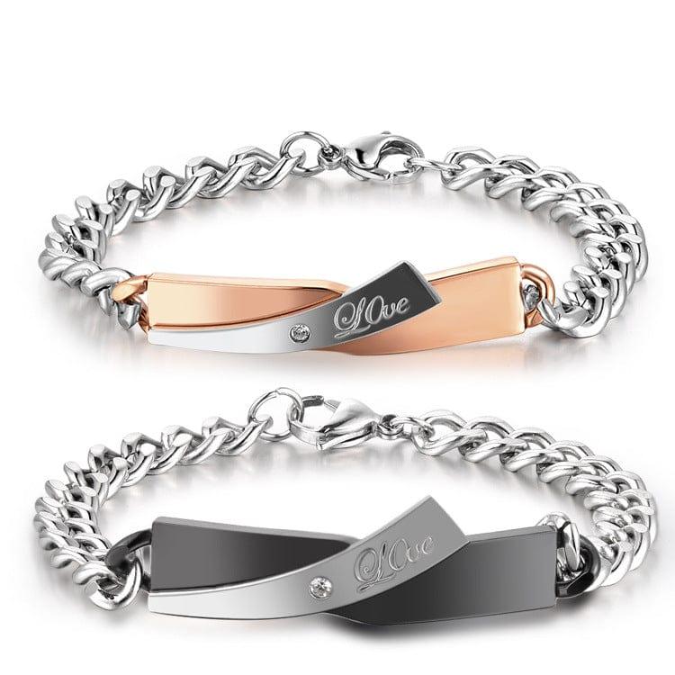 Romantic Stainless Steel Pair Bracelets