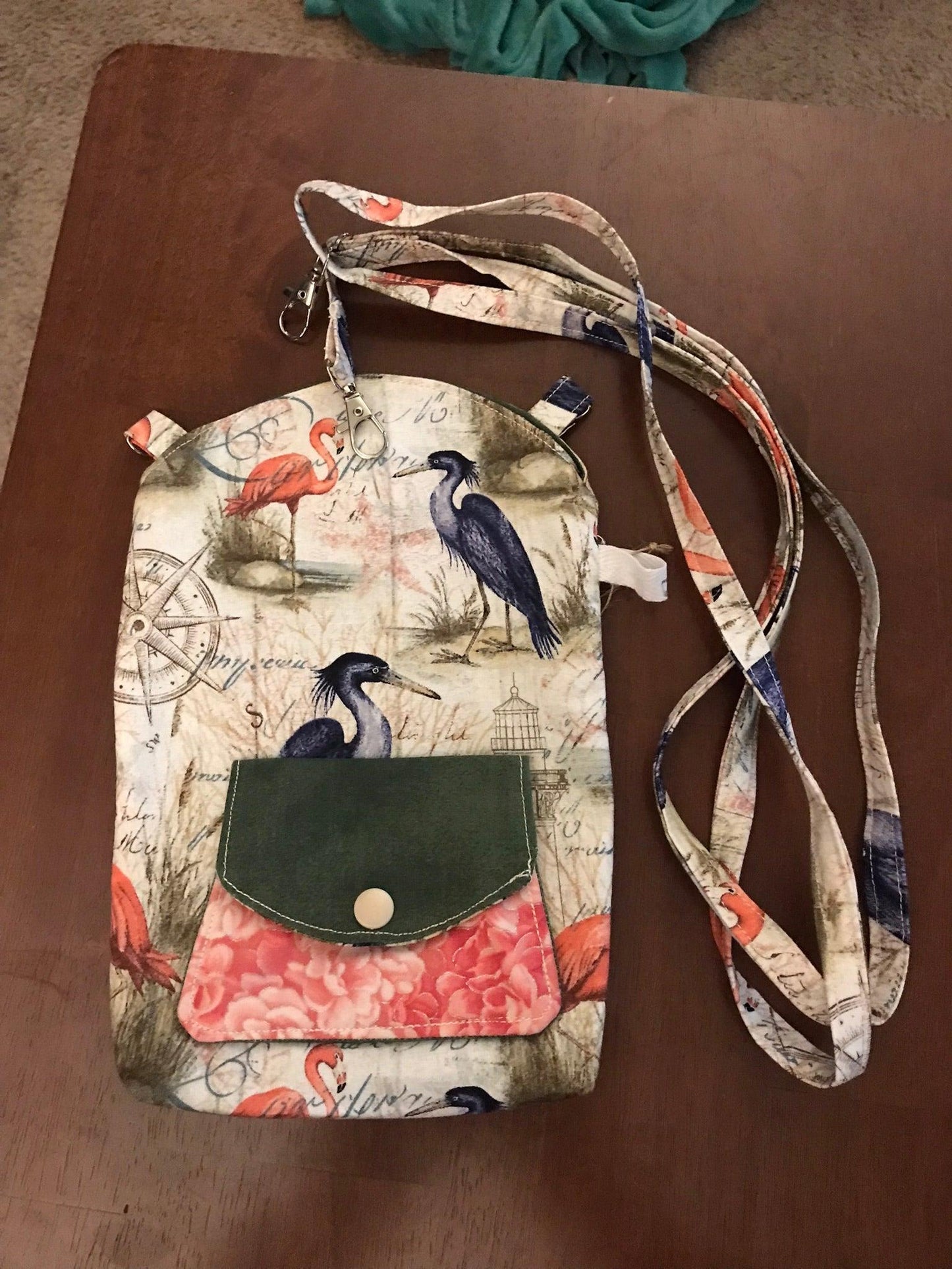 Hand-Crafted Crossbody Phone Bag with Attached Mini Wallet Set