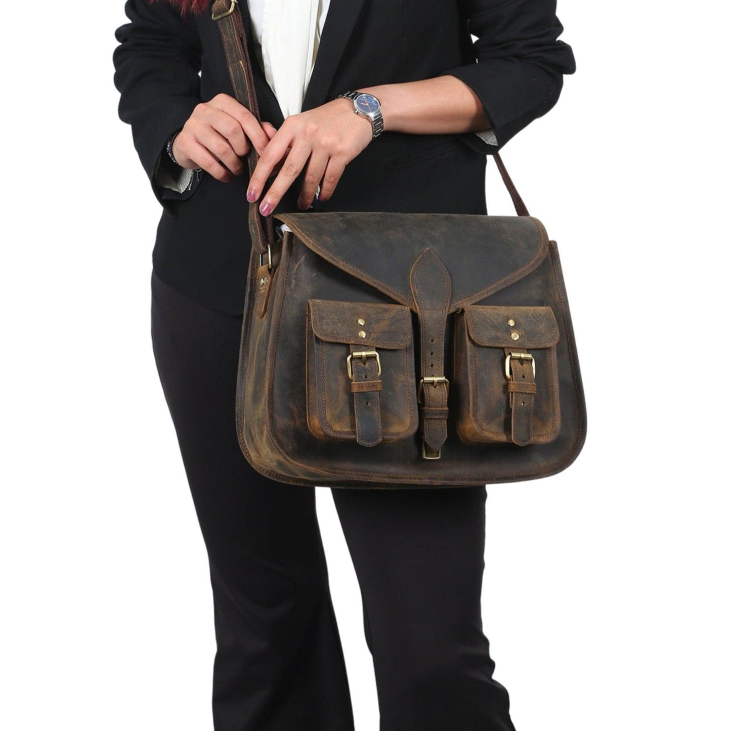 Multi-Purpose Leather Crossbody and Shoulder Purse for Women