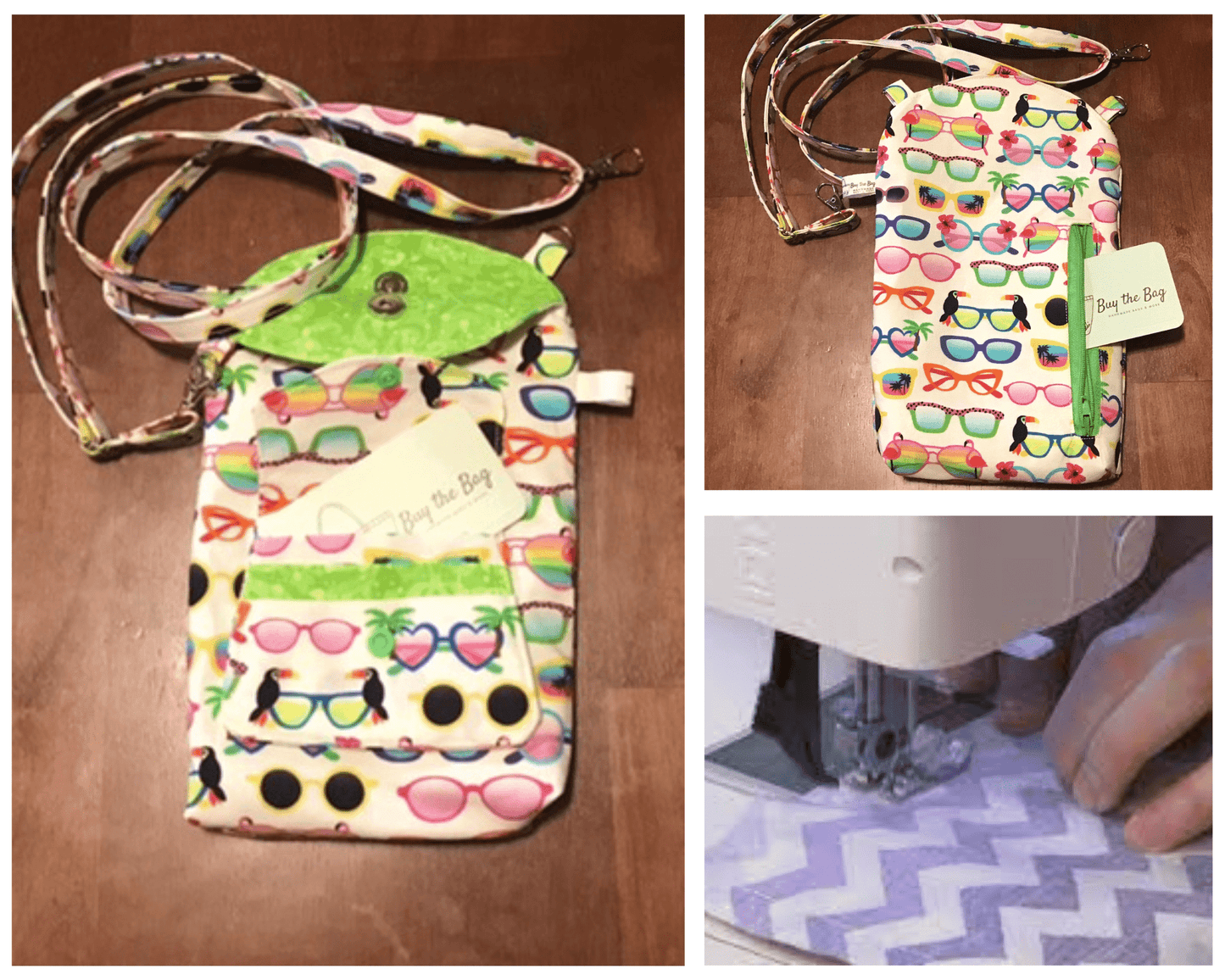 Hand-Crafted Crossbody Phone Bag with Attached Mini Wallet Set