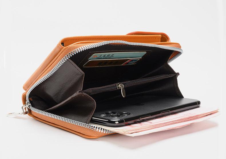 Leather Crossbody Phone Wallet