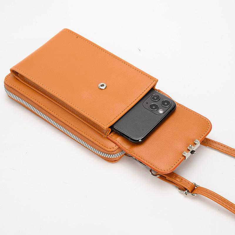 Leather Crossbody Phone Wallet